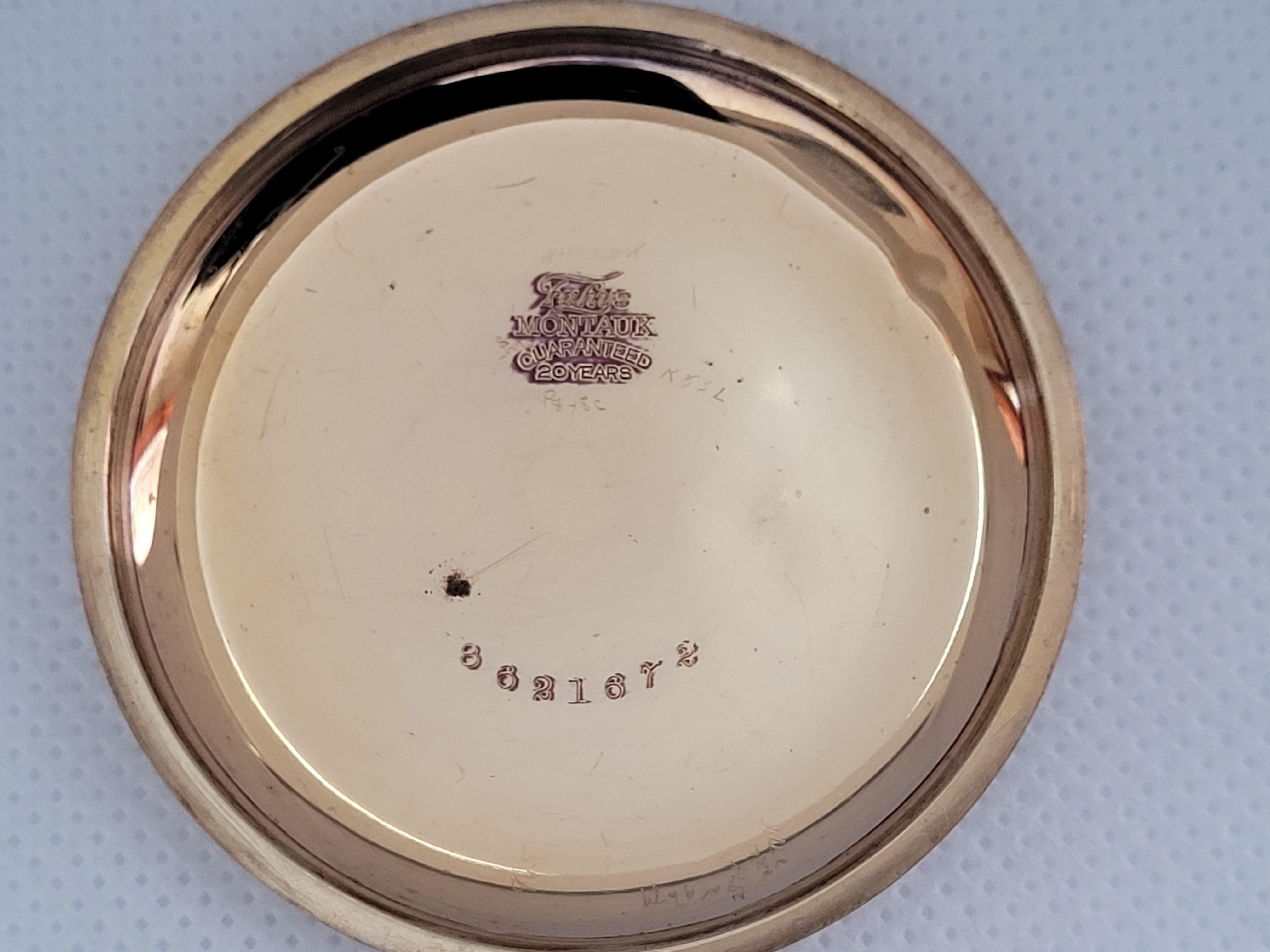 Orologio da tasca Elgin placcato oro funzionante 15 rubini 11066484 Anno 1905 In condizioni buone a Rancho Santa Fe, CA