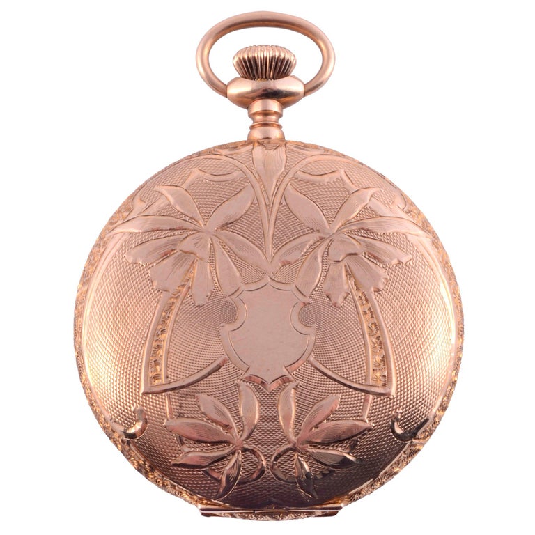 Elgin Size 16 Hunter Case 14K Gold Pocket Watch at 1stDibs
