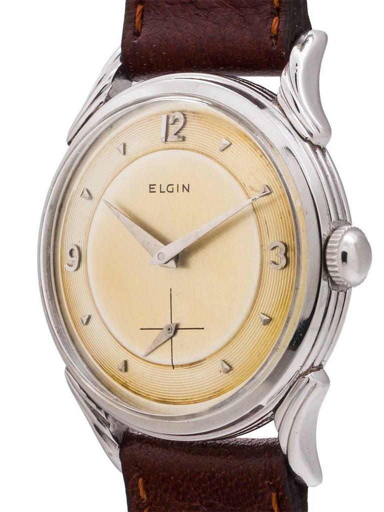 Elgin Stainless Steel “LP” manual wind wristwatch, circa 1950s at 1stdibs
