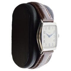 Elgin Steel Art Deco Tank Watch with Original Bracelet and Dial from 1923
