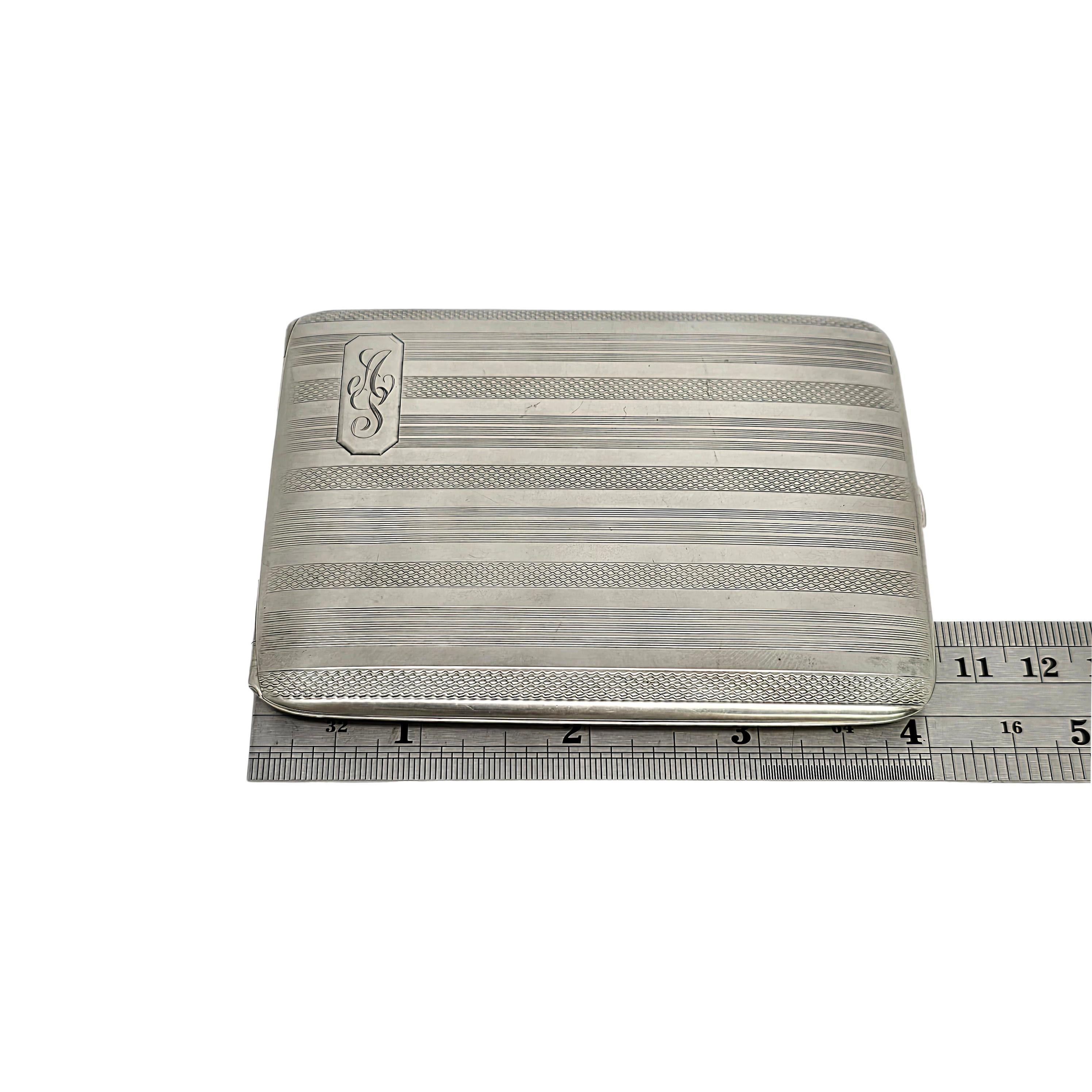 Elgin Sterling Silver Cigarette Case with Monogram #18805 6