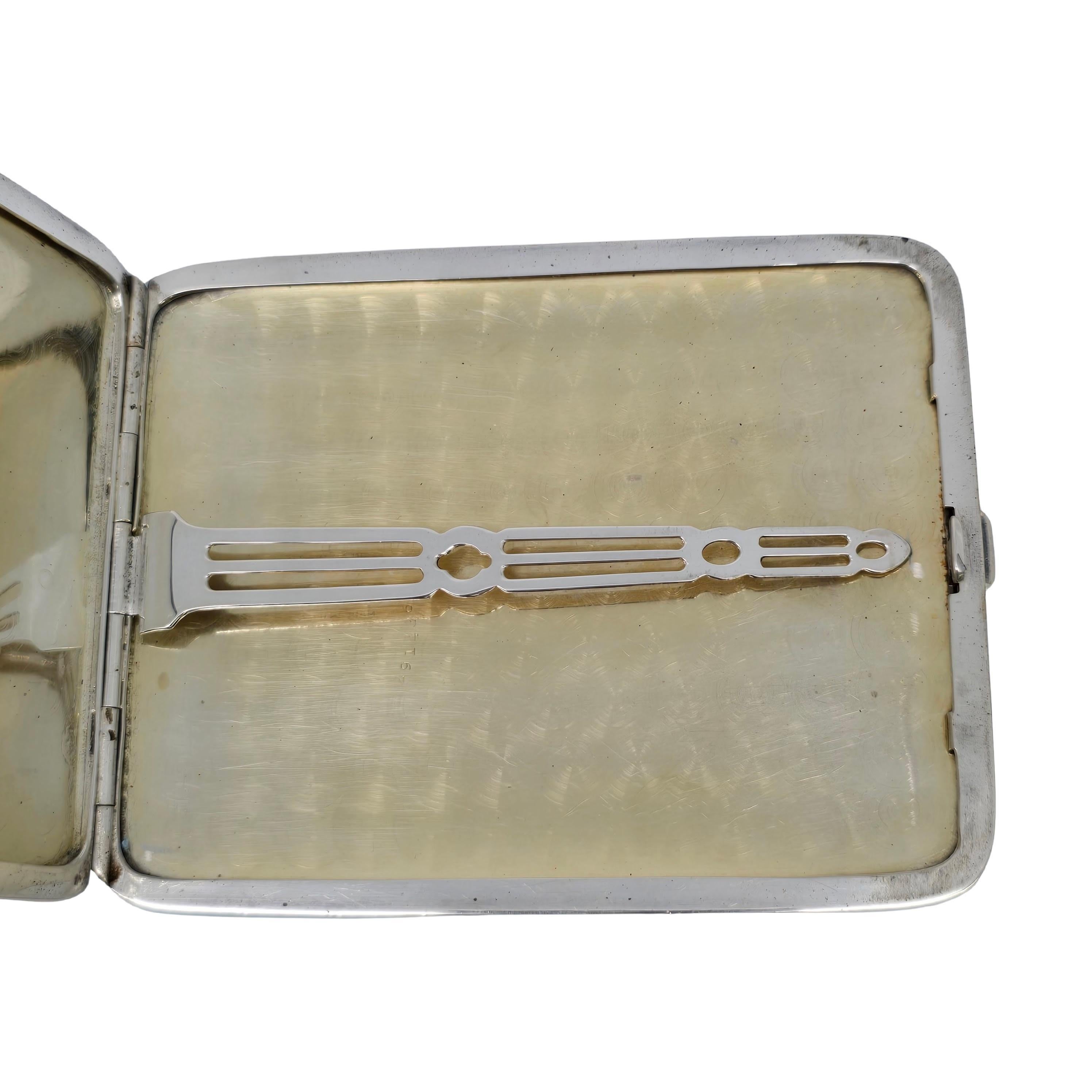 Elgin Sterling Silver Cigarette Case with Monogram #18805 2