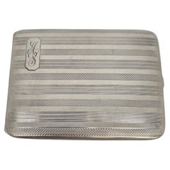 Elgin Sterling Silver Cigarette Case with Monogram #18805