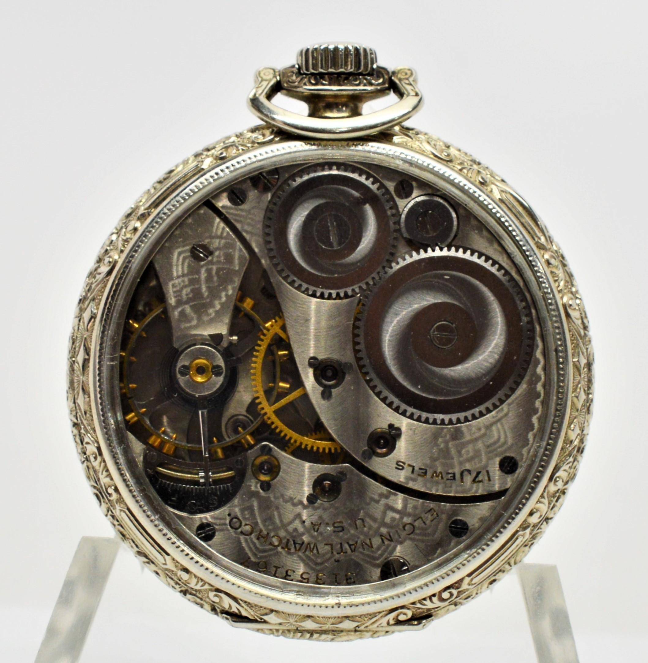 elgin pocket watch value by serial number