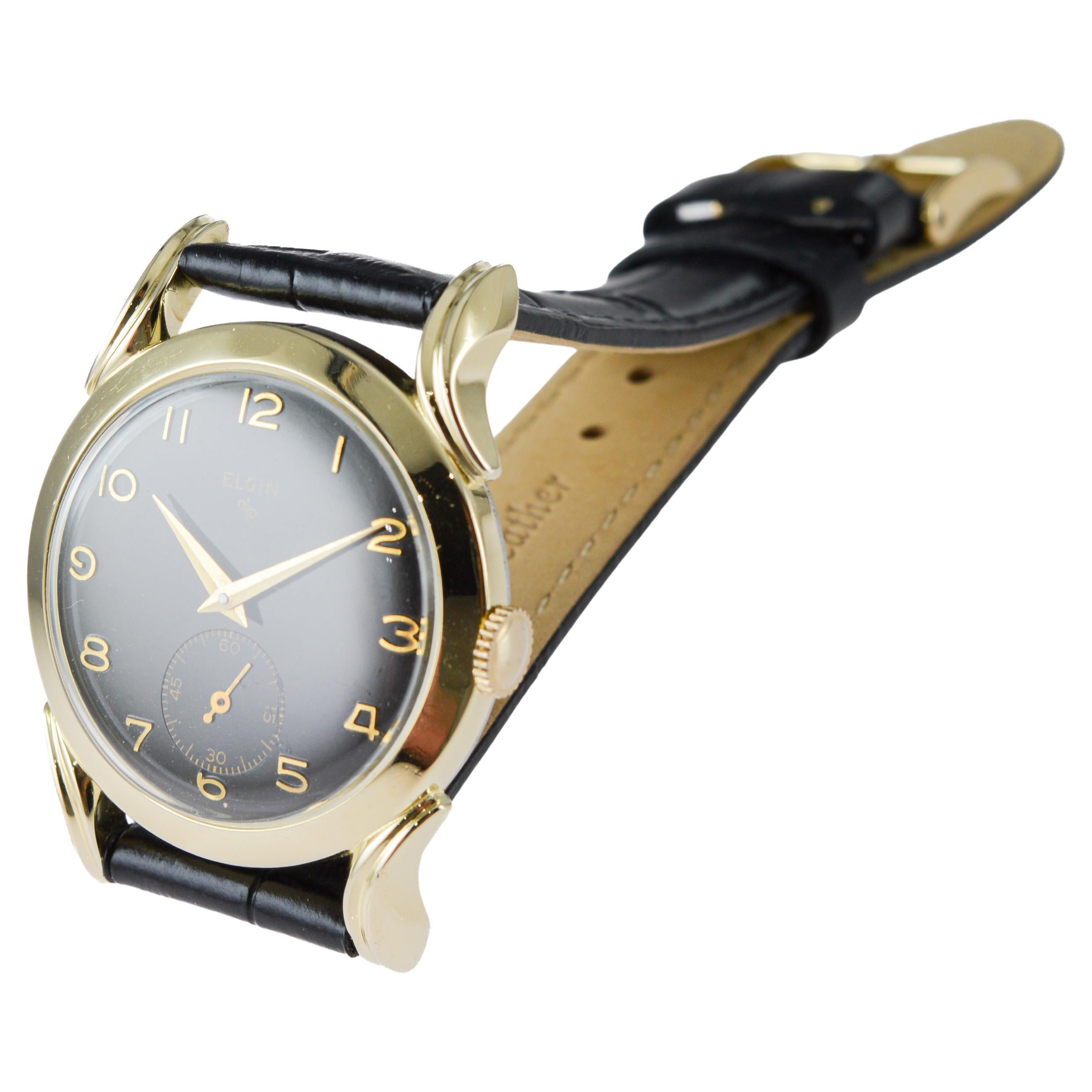 Elgin Watch Company Yellow Gold Filled Art Deco Watch circa For Sale 7