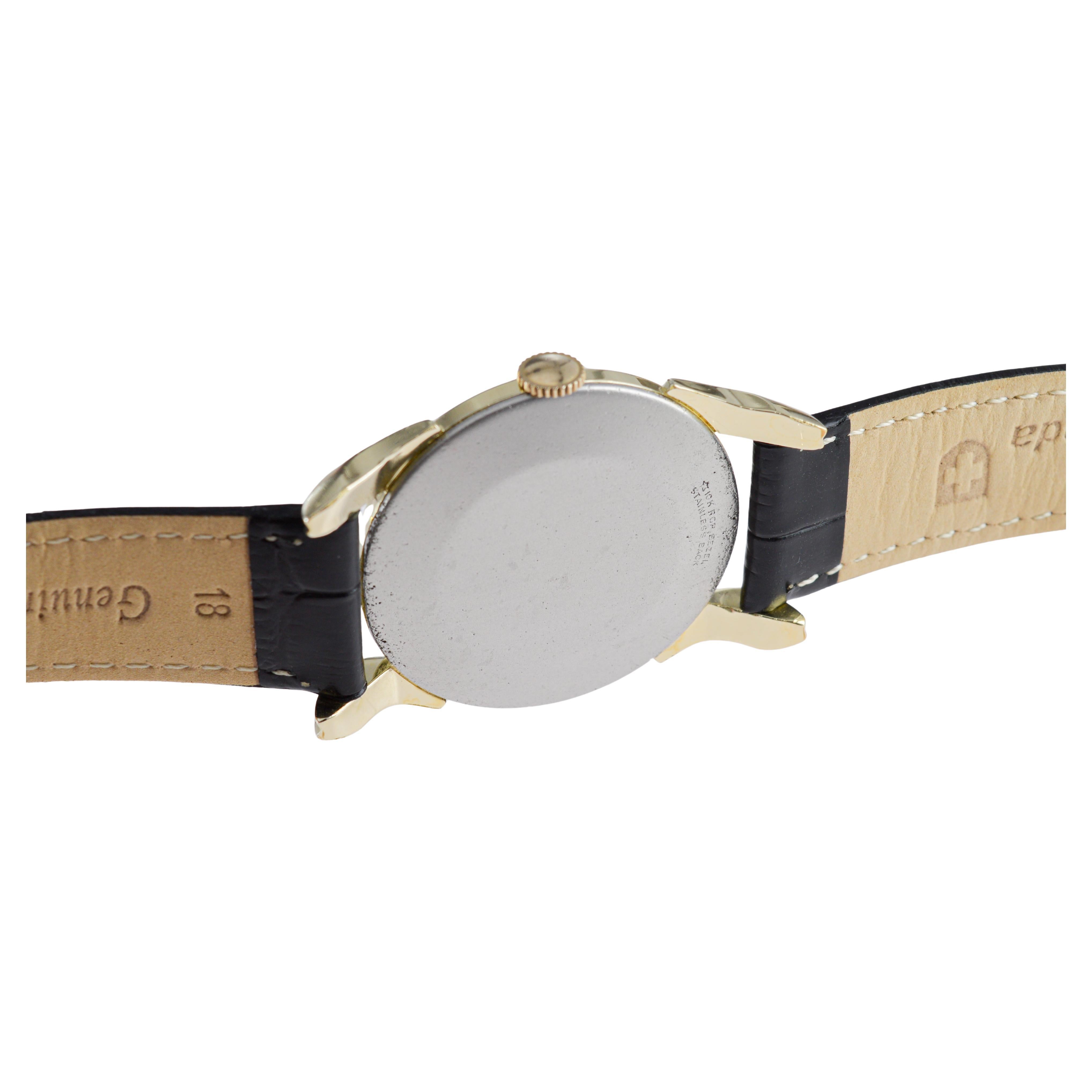 Elgin Watch Company Yellow Gold Filled Art Deco Watch circa For Sale 8