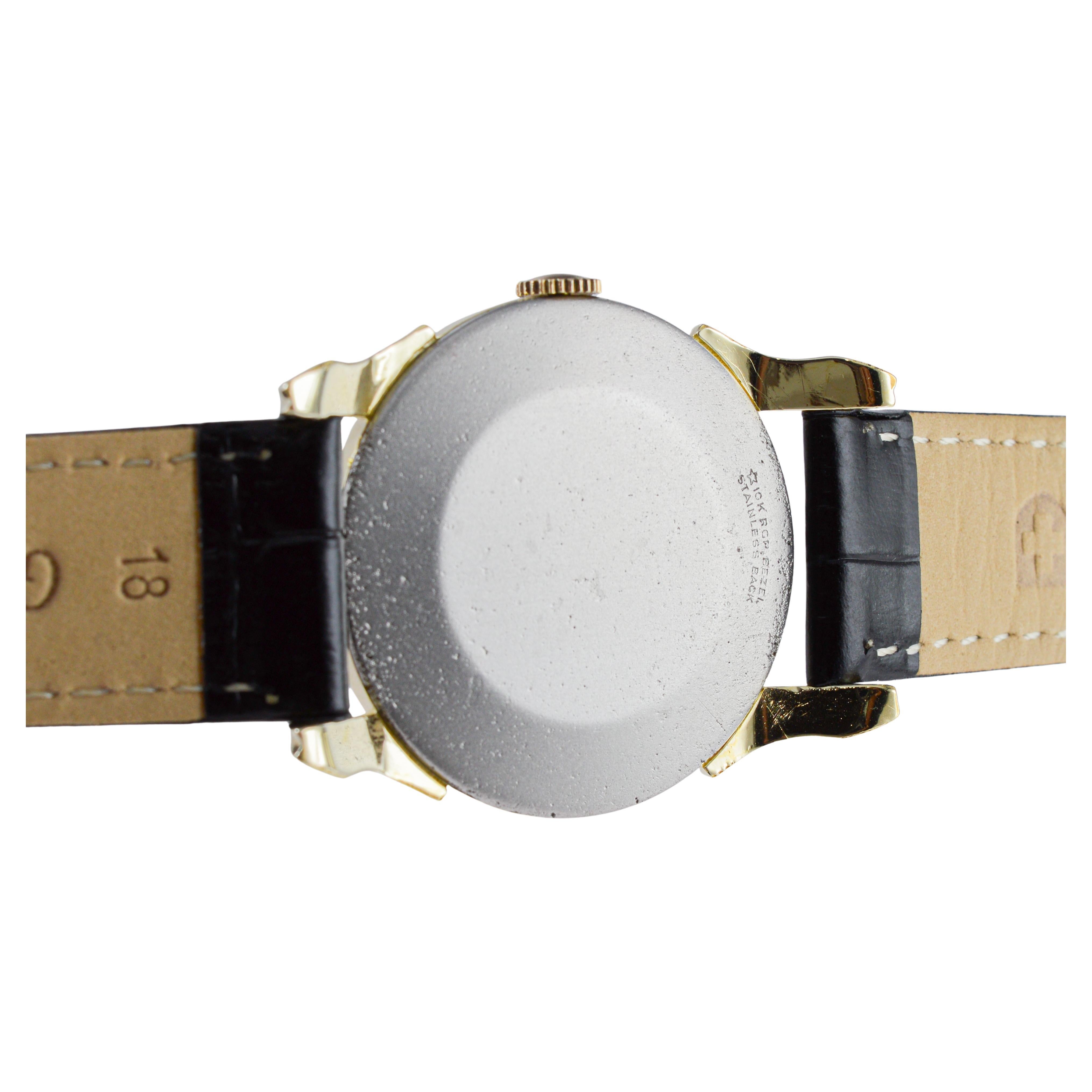 Elgin Watch Company Yellow Gold Filled Art Deco Watch circa For Sale 9