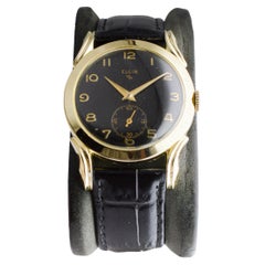 Elgin Watch Company Yellow Gold Filled Art Deco Watch circa