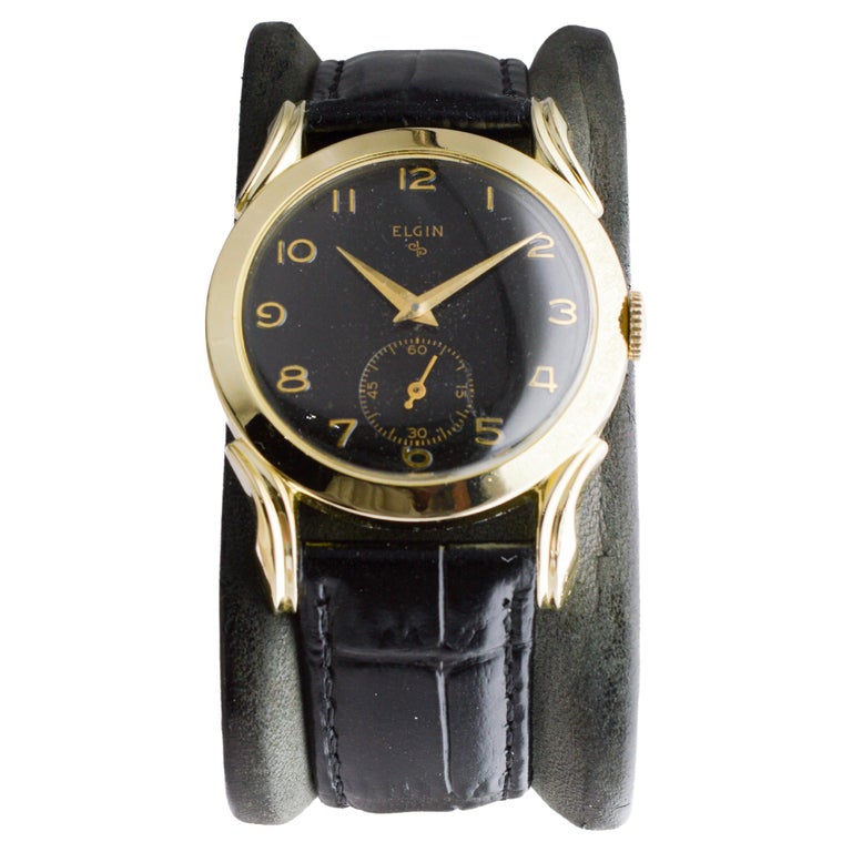 Elgin Watch Company Orologio Art Deco in oro giallo, circa in