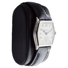 Elgin White Gold Filled Art Deco Watch circa 1931