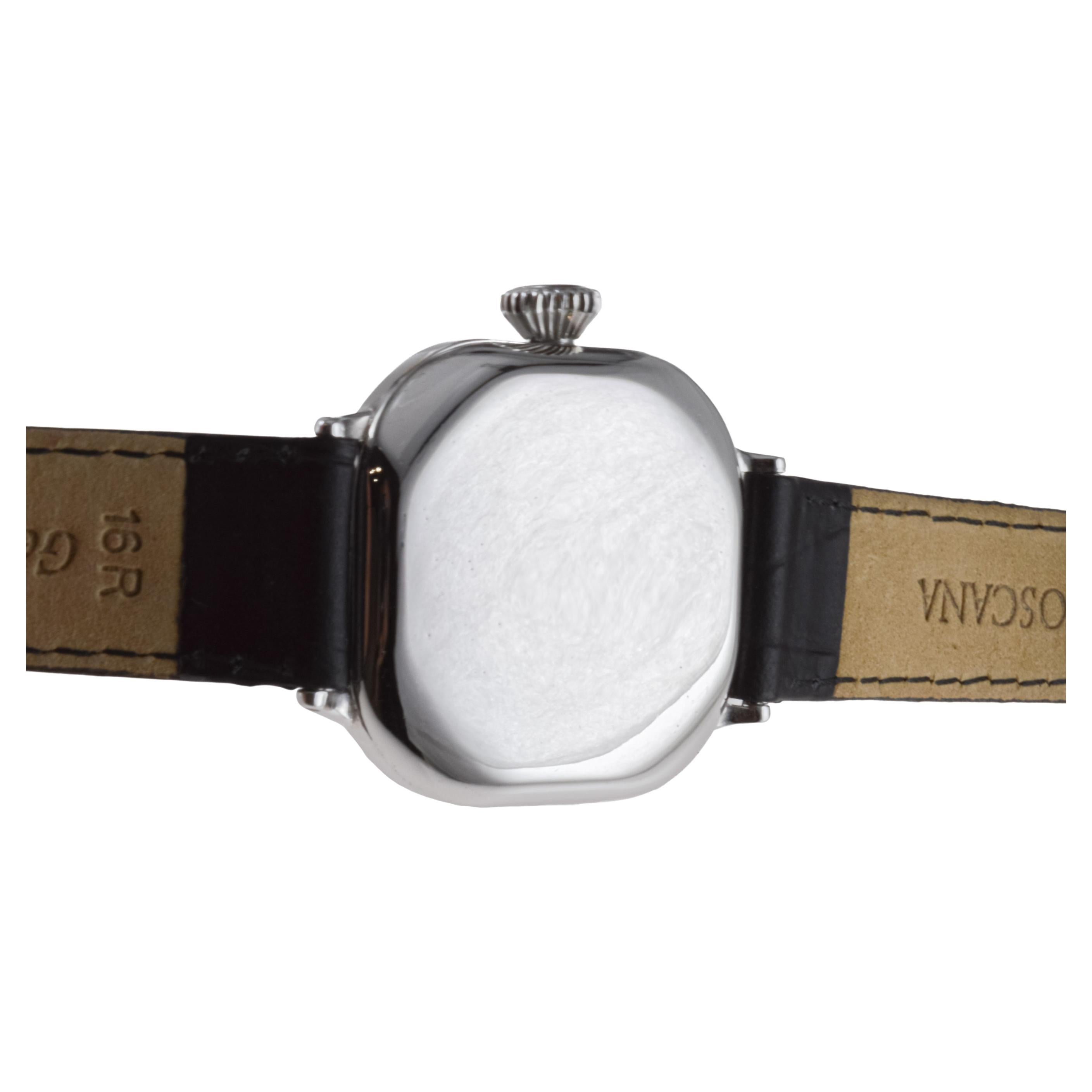Elgin White Gold Filled Watch with Flawless Original Dial from 1908 For Sale 7