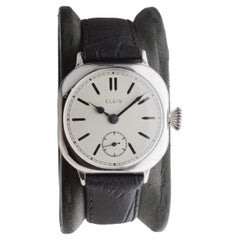 Elgin Weißgold gefüllte Uhr mit makellosem Original Zifferblatt aus 1908