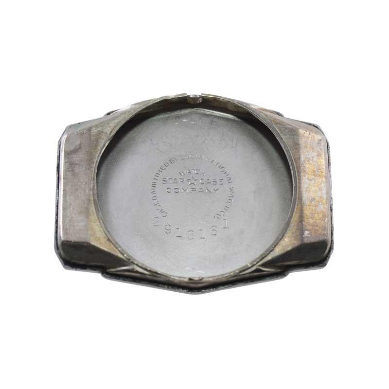 Elgin Gelbgold gefüllte Art-Déco-Uhr in Fackelform aus dem Jahr 1938 4