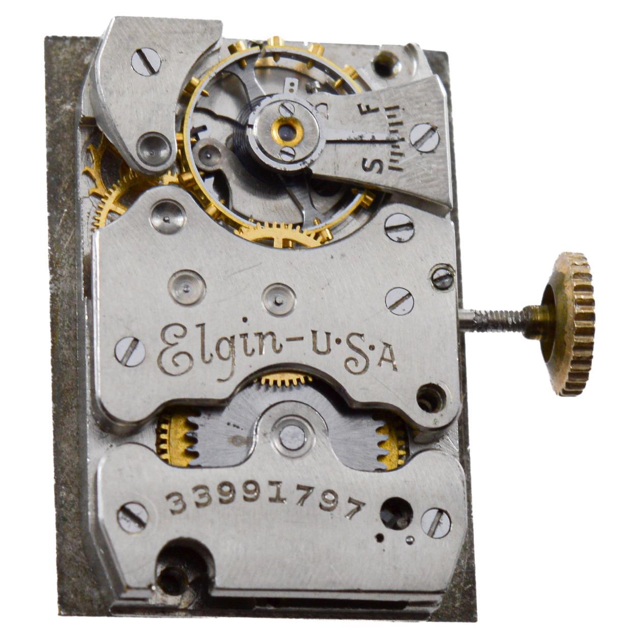 Elgin Yellow Gold Filled Art Deco Watch circa, 1933 Original Flawless Dial im Angebot 12