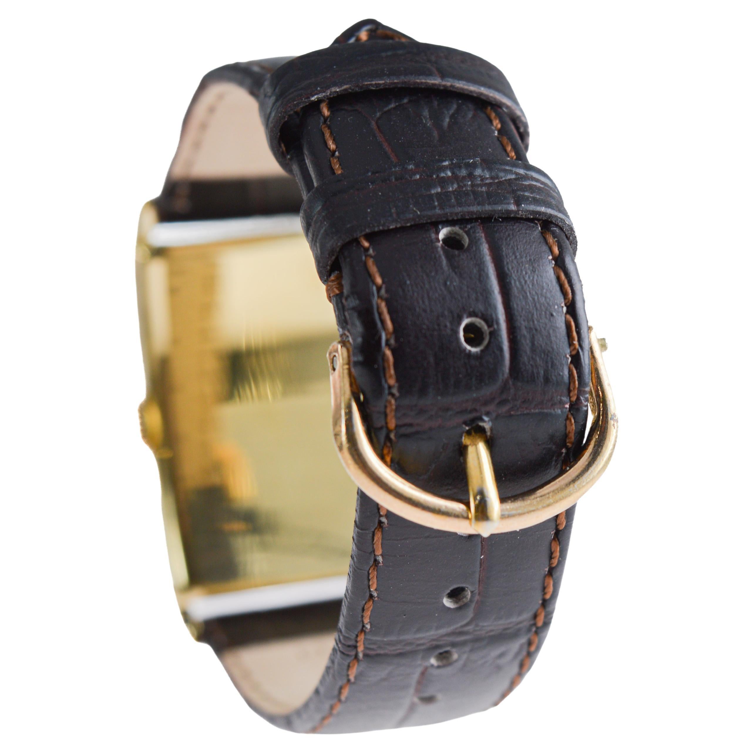 Elgin Yellow Gold Filled Art Deco Watch circa, 1933 Original Flawless Dial im Angebot 13
