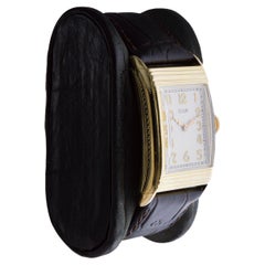 Elgin Yellow Gold Filled Art Deco Watch circa, 1933 Original Flawless Dial