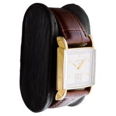 Elgin Yellow Gold Filled Art Deco Watch circa 1940's with Flawless Original Dial