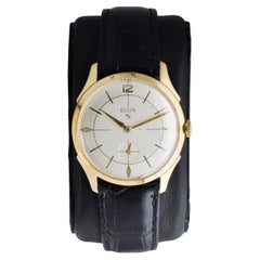 Elgin Yellow Gold Filled Art Deco Watch circa 1950's