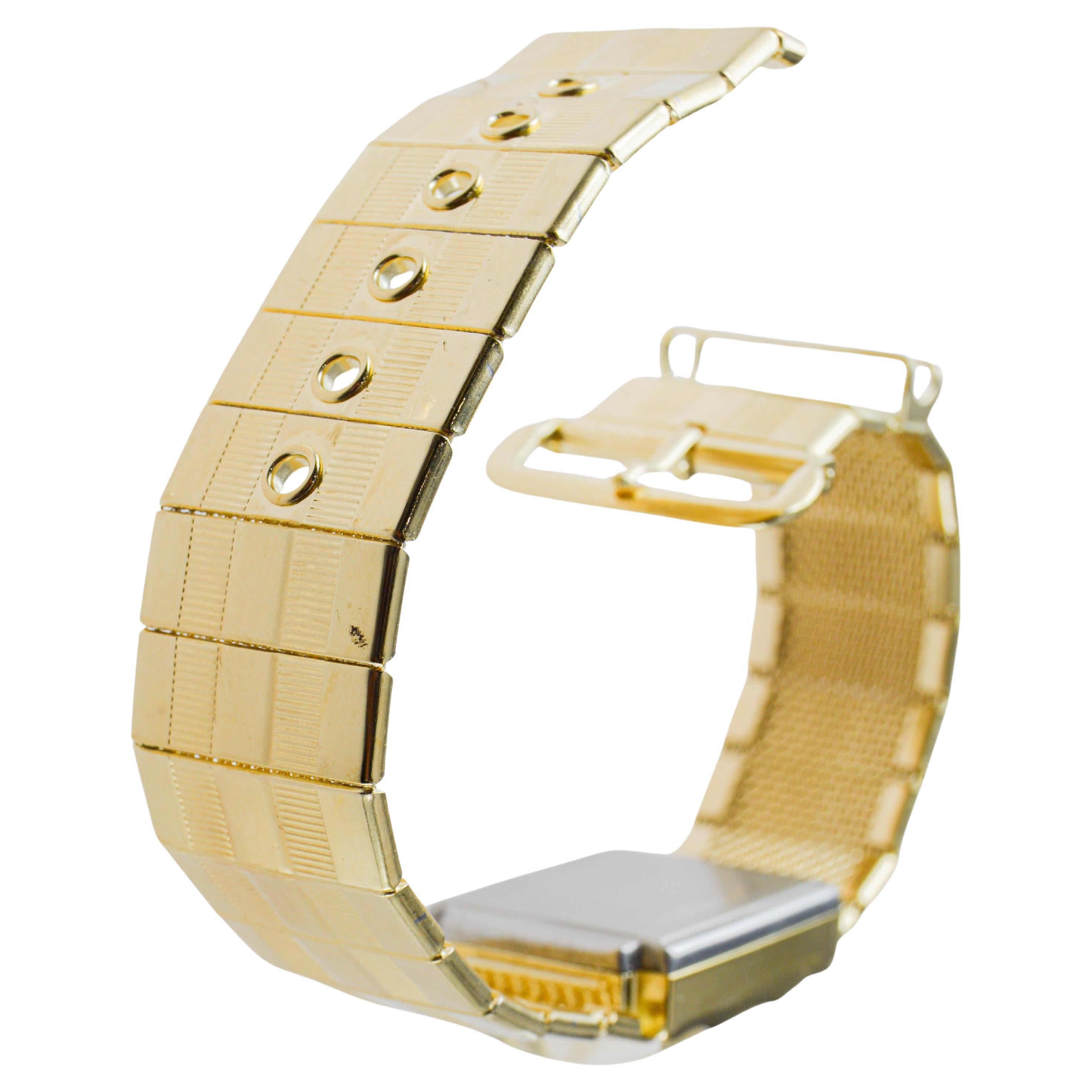 Reloj Art Déco Elgin de oro amarillo de los años 50 con esfera original en venta 10