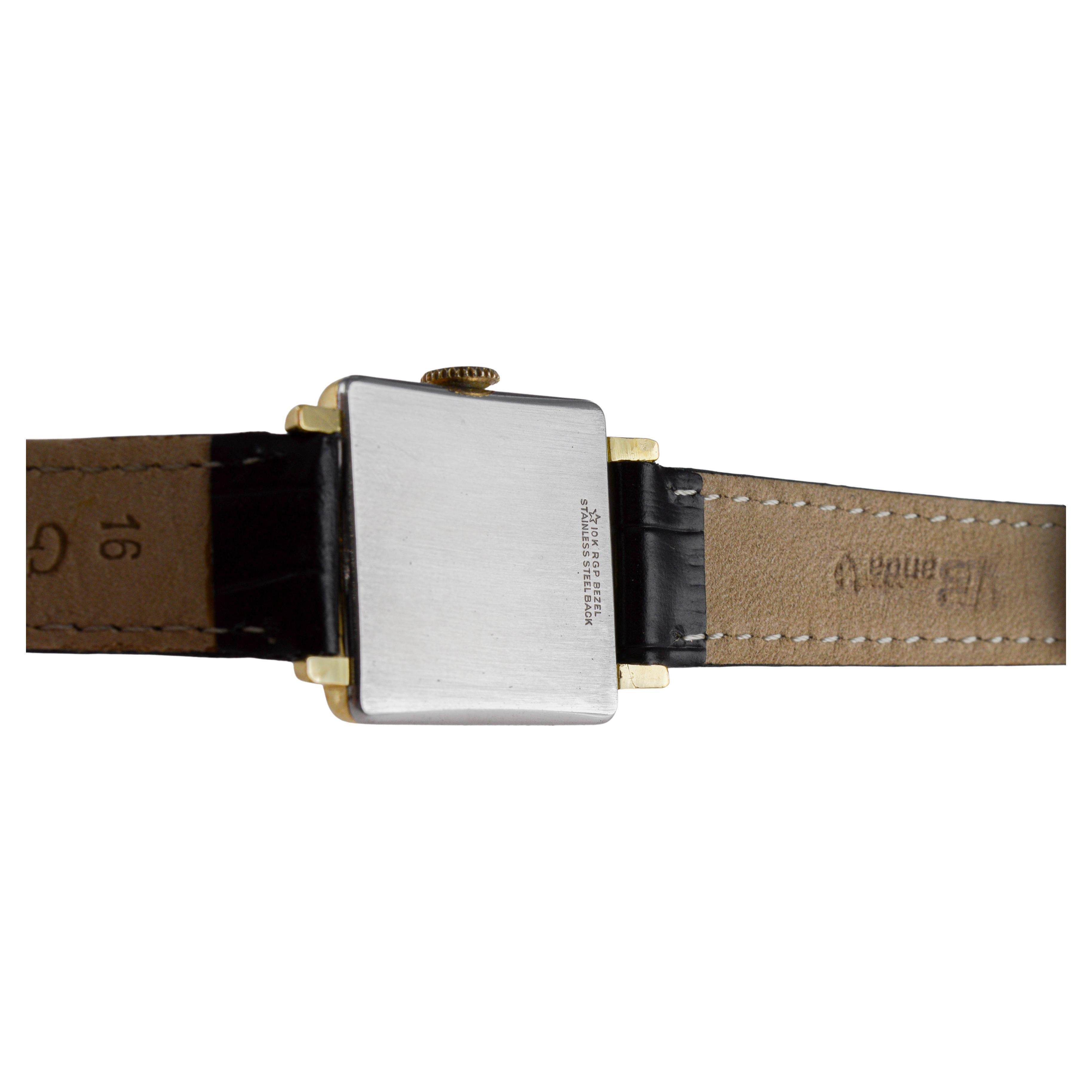Reloj Art Déco Elgin Lleno de Oro Amarillo en venta 8