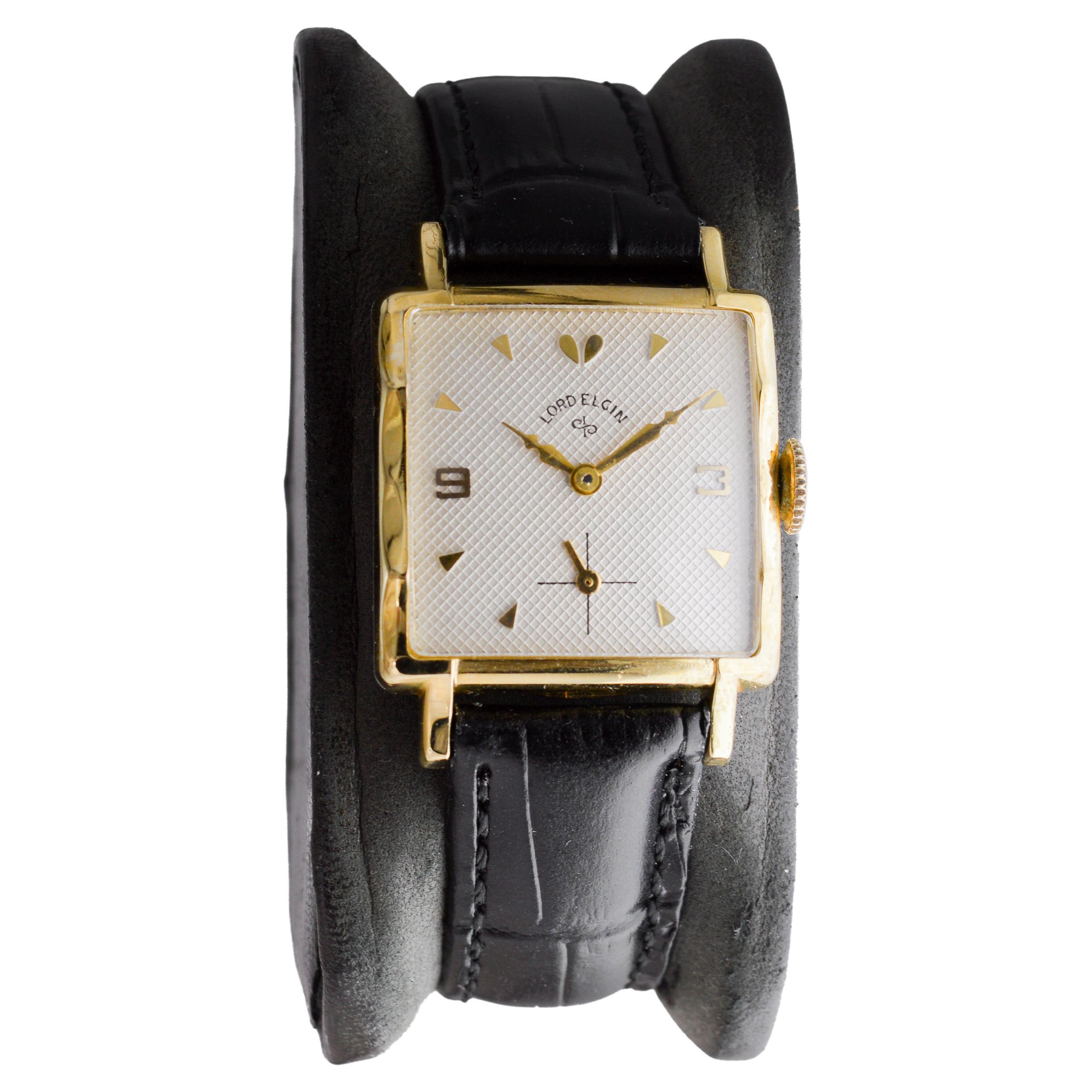 Reloj Art Déco Elgin Lleno de Oro Amarillo en Excelente estado para la venta en Long Beach, CA