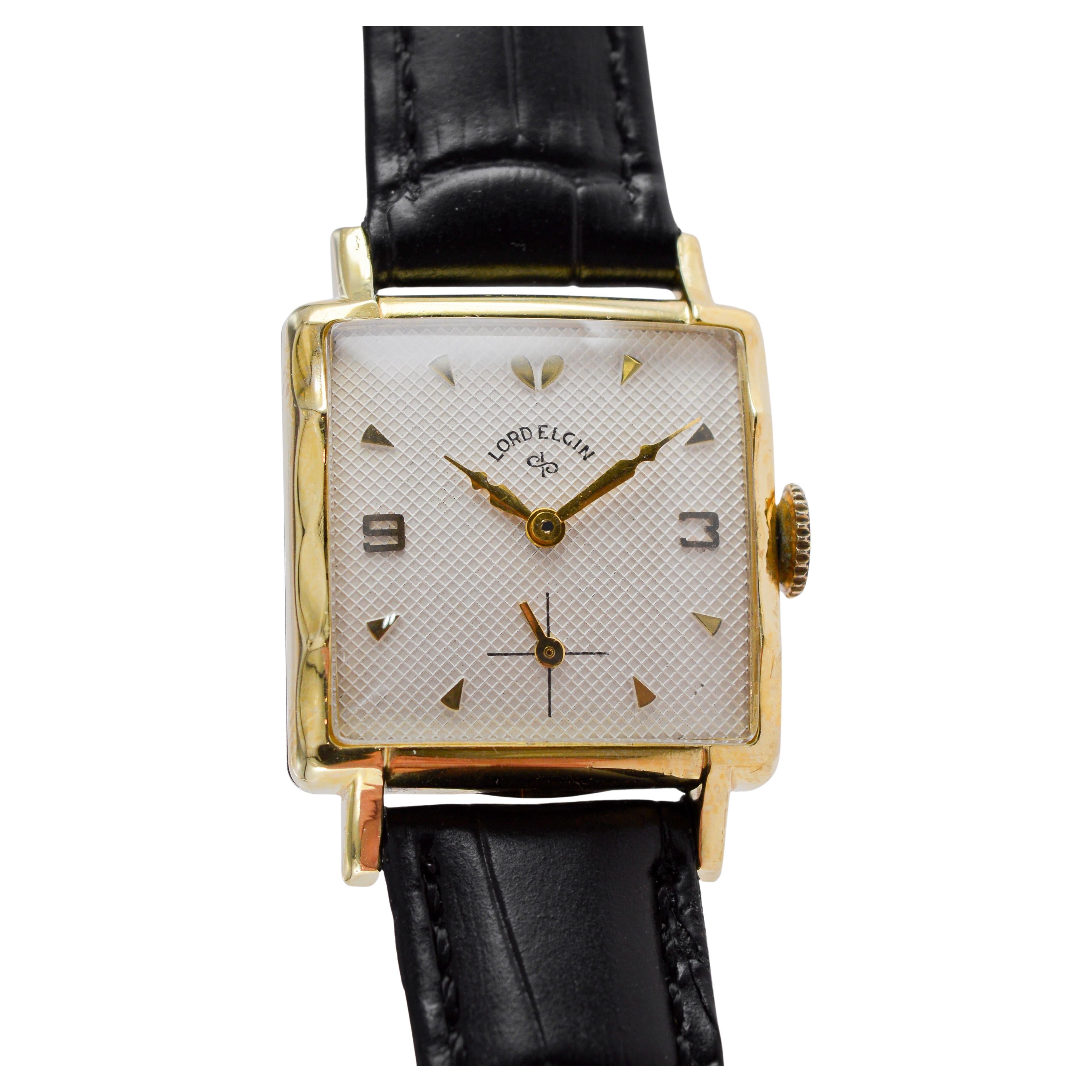 Reloj Art Déco Elgin Lleno de Oro Amarillo en venta 3