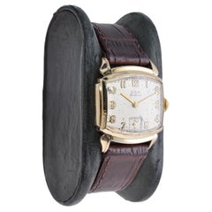Elgin Yellow Gold Filled Art Deco Watch with Original Dial from the 1940's