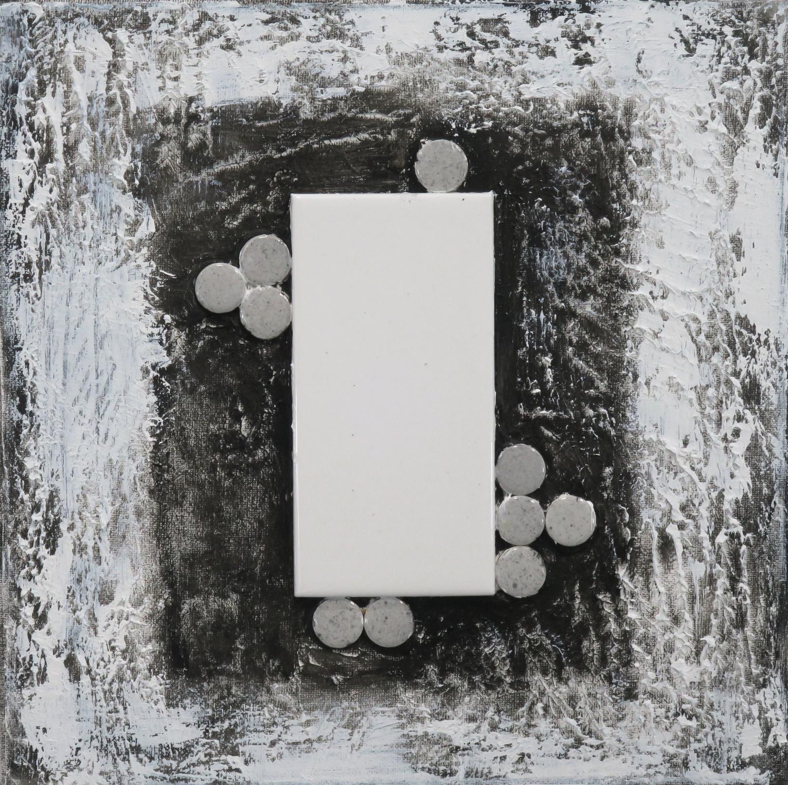 Elham Sagharchi Abstract Painting - White & Gray