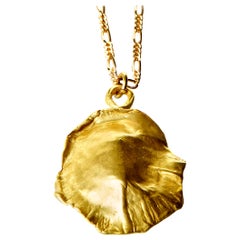 18 Karat Gold Ocean Shield Necklace