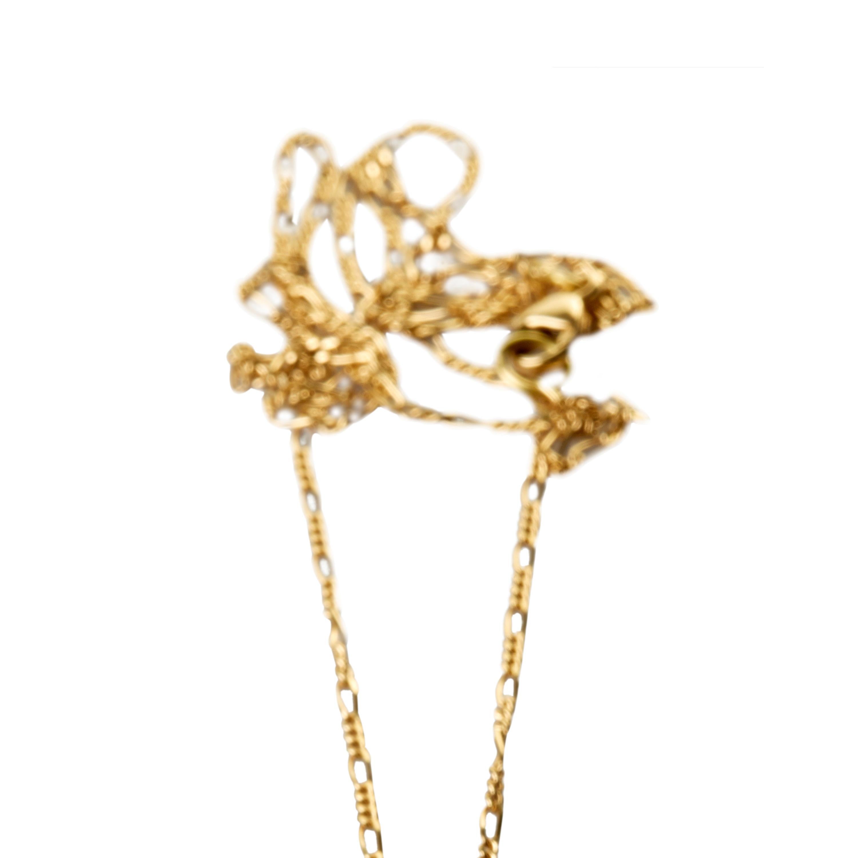 Elhanati 18 Karat Gold Ocean Shield Necklace with Gems In New Condition For Sale In Copenhagen, Bornholm