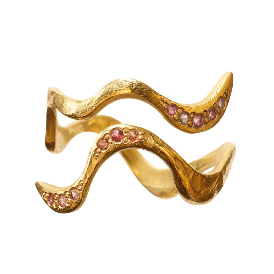 Elhanati 18 Karat Gold Pink Nude Matisse Spinel Ring For Sale at 1stDibs