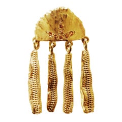 18 Karat Gold Sapphire Handcrafted Jellyfish Earring