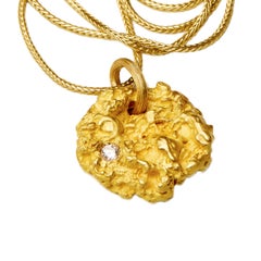 18 Karat Gold Top Wesselton VVS Diamond Handcrafted Necklace