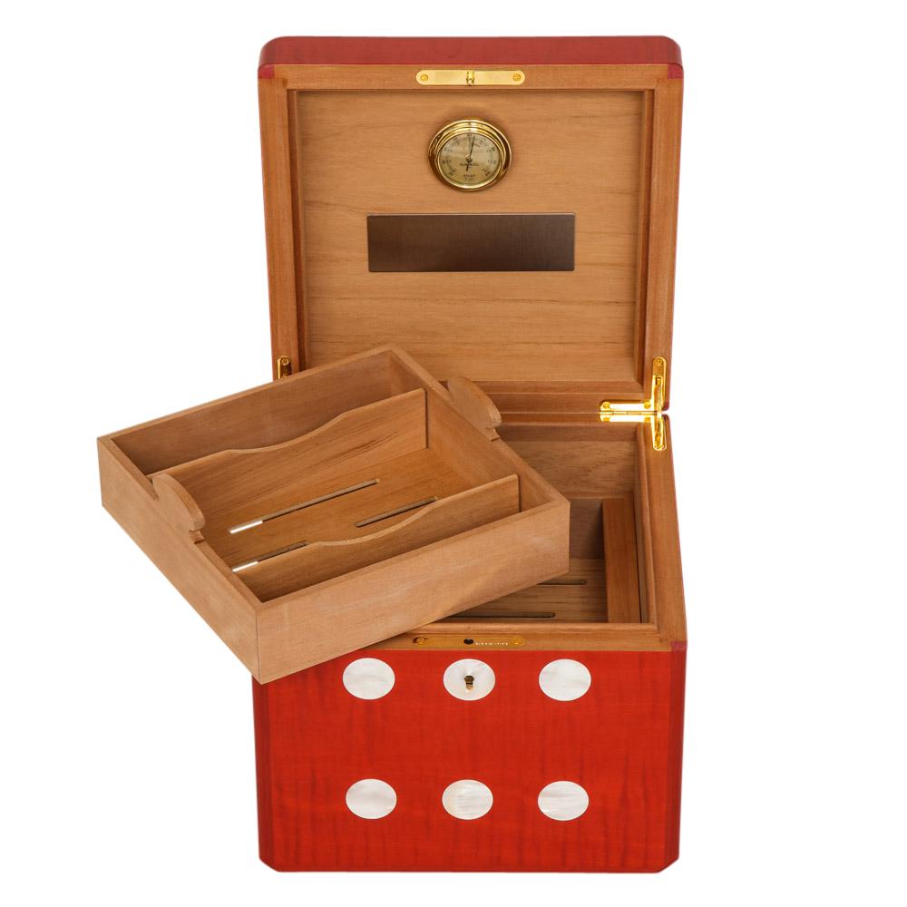 Sycamore Elie Bleu Humidor, Die, Red Signed 