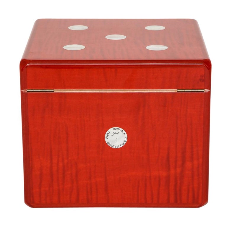 Elie Bleu Humidor, Die, Red Signed For Sale at 1stDibs