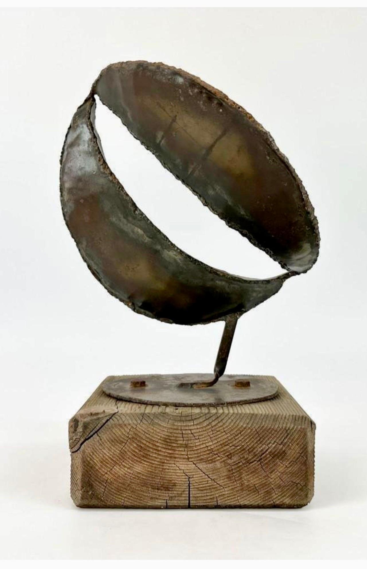 1965 Canadian Israeli Art  Brutalist Abstract Welded Steel Sculpture Eli Ilan For Sale 8
