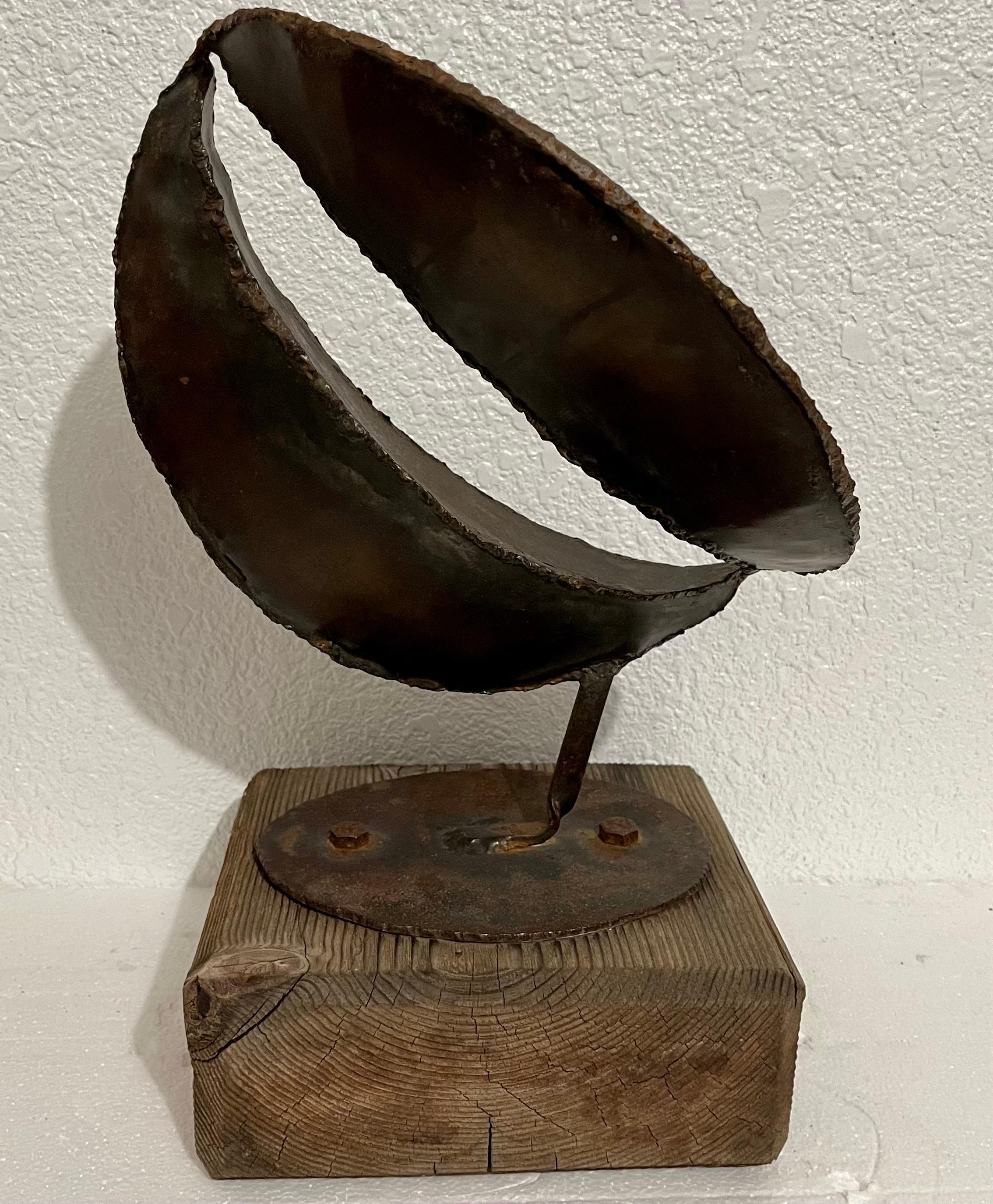 1965 Canadian Israeli Art  Brutalist Abstract Welded Steel Sculpture Eli Ilan For Sale 12