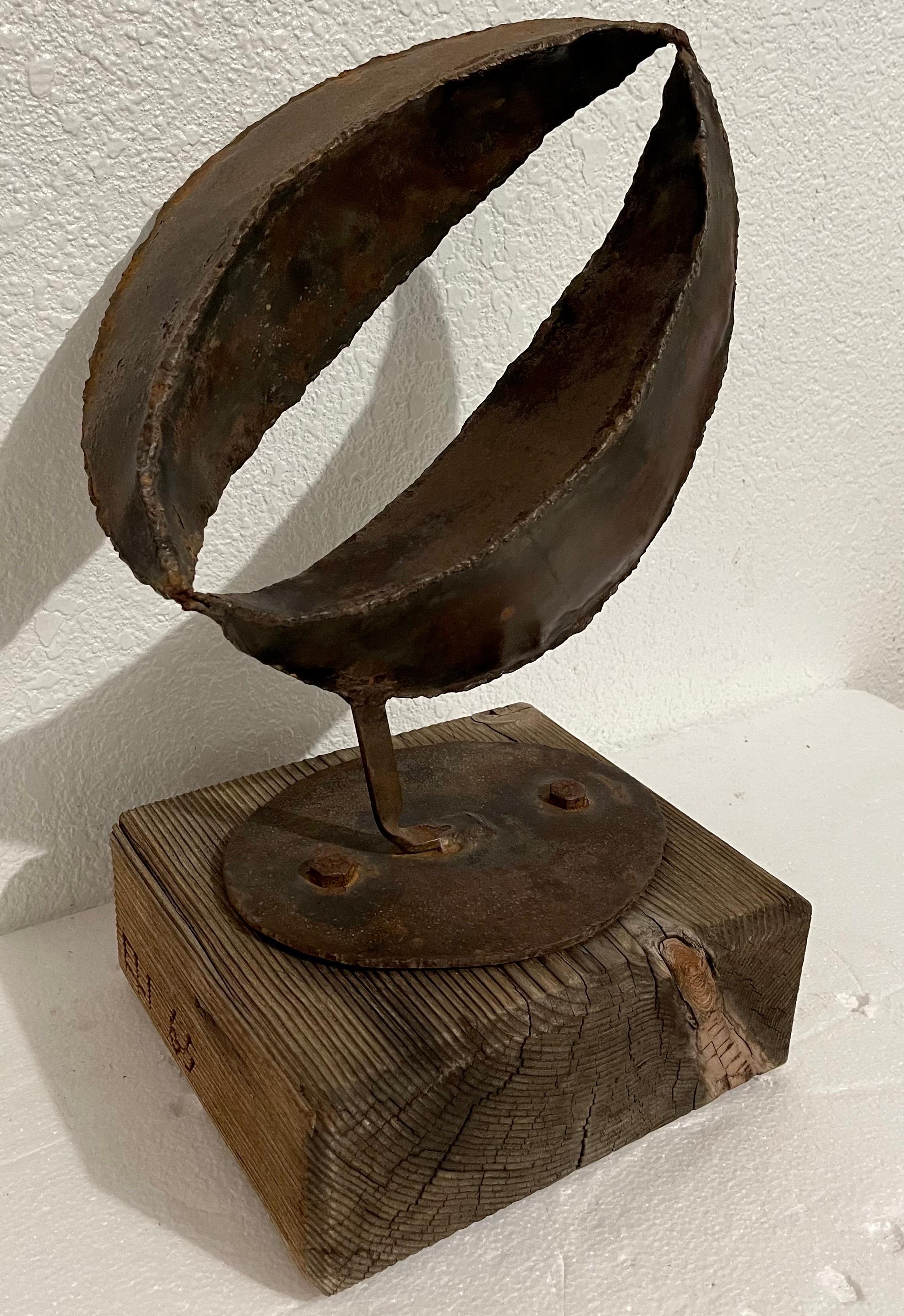 1965 Canadian Israeli Art  Brutalist Abstract Welded Steel Sculpture Eli Ilan For Sale 13