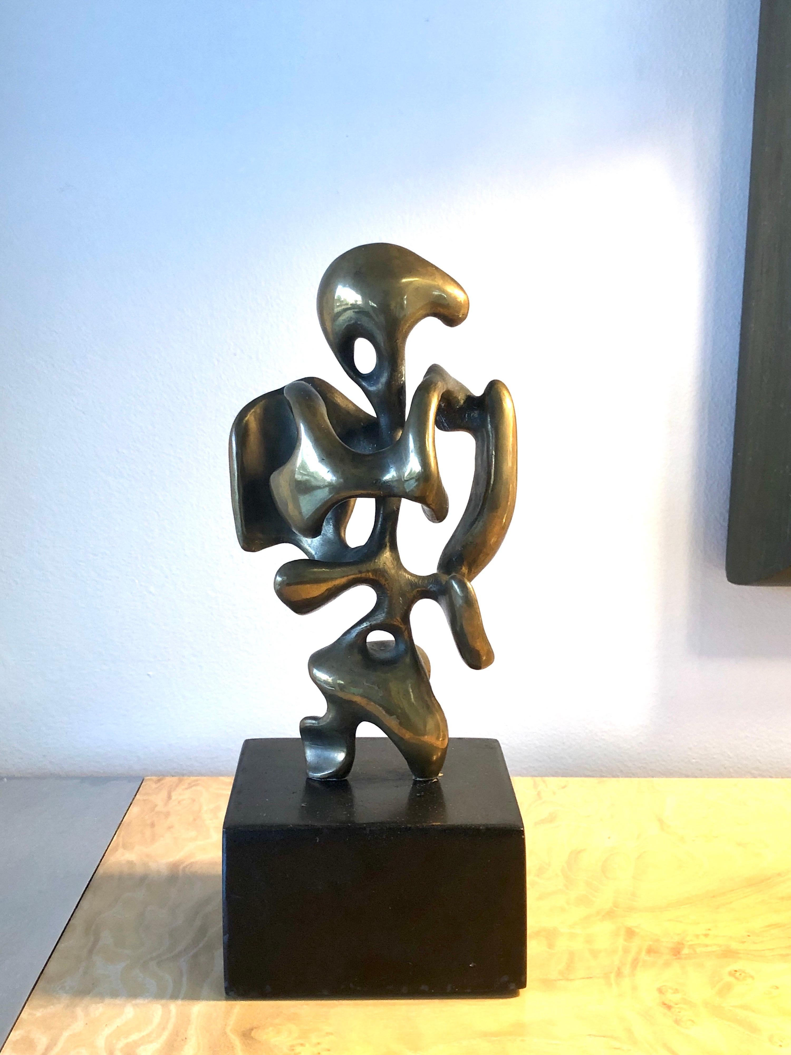 Eli Karpel Abstract Bronze Midcentury Sculpture 5