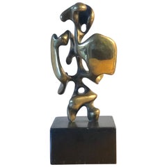 Eli Karpel Abstrait Bronze Sculpture du Milieu du Temps