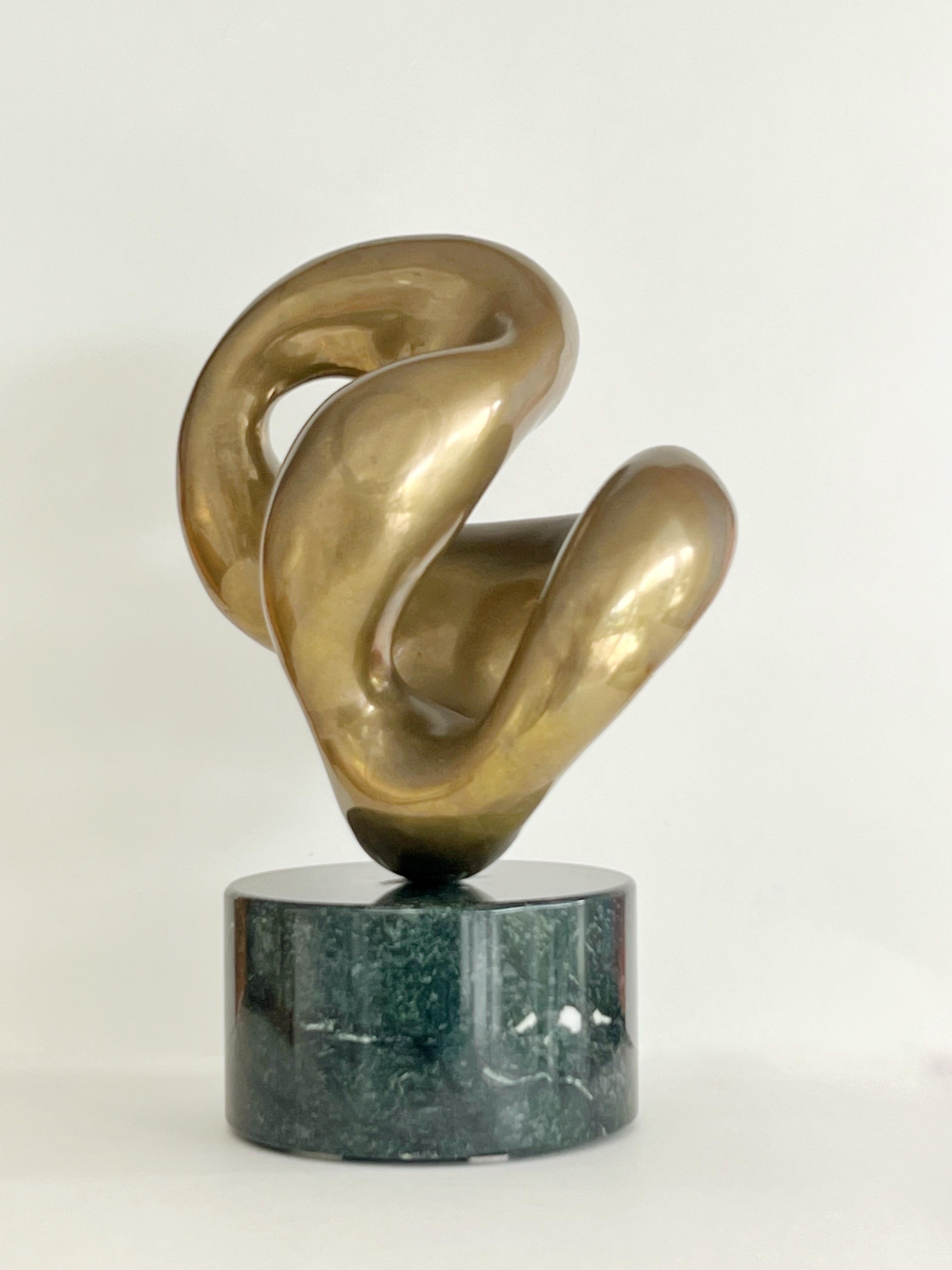 Eli Karpel Large Abstract Bronze Sculpture on Marble Base 3/7 For Sale 1