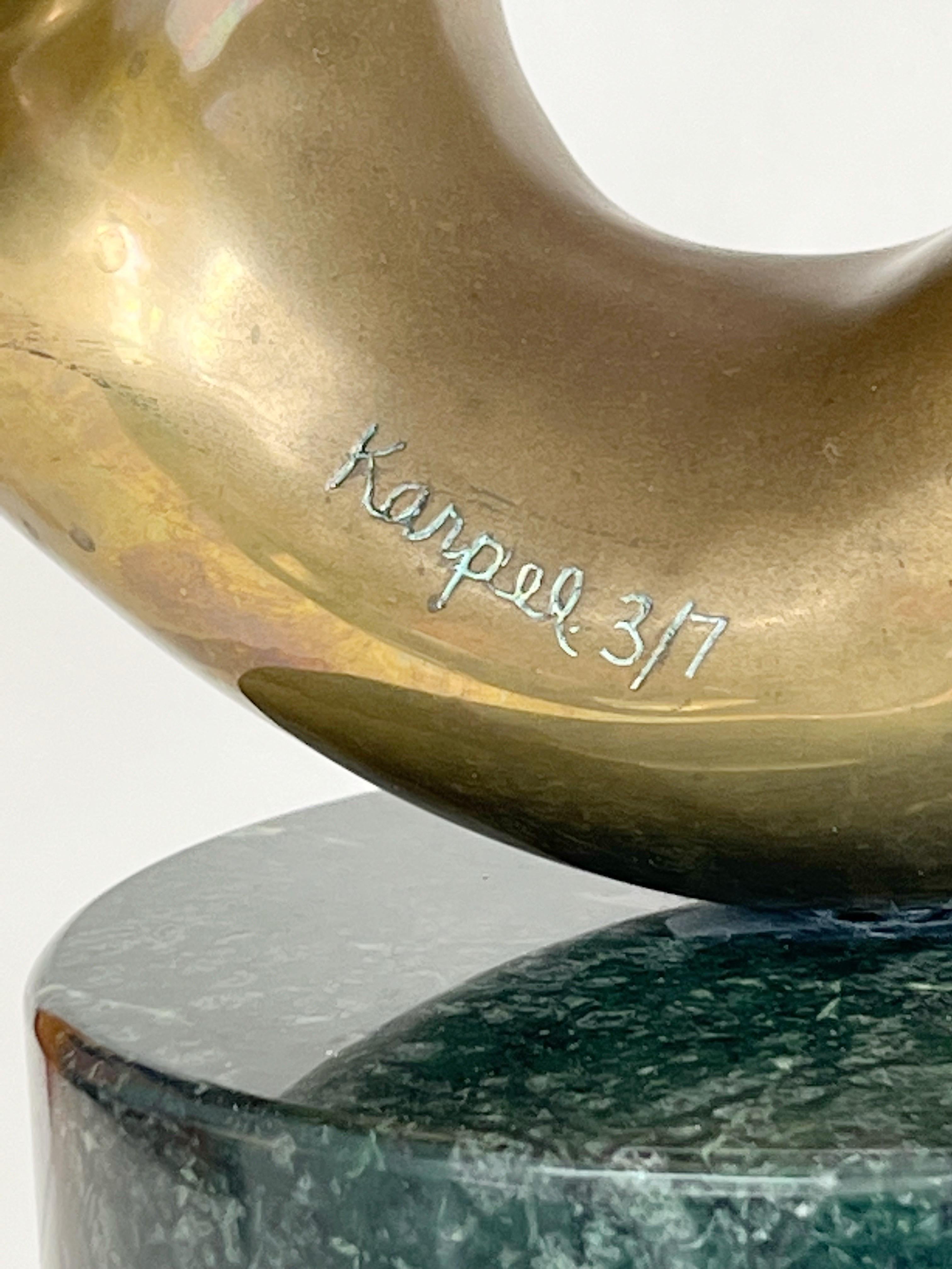 Eli Karpel Large Abstract Bronze Sculpture on Marble Base 3/7 For Sale 3