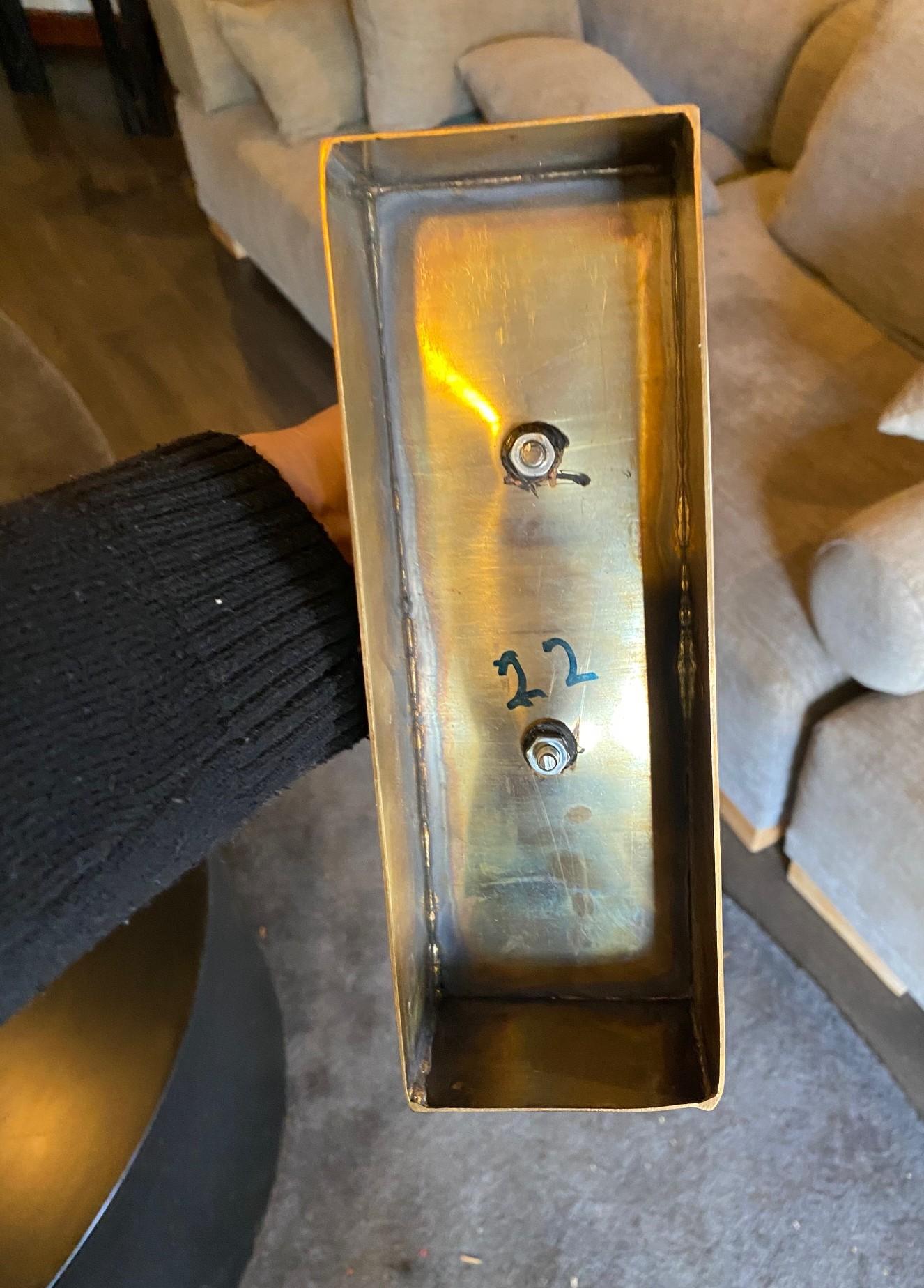Sculpture Menorah moderniste abstraite en bronze signée Eli Karpel, édition limitée en vente 9