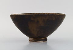 Eli Keller, Sweden, Unique Bowl in Glazed Stoneware, Japanese Style