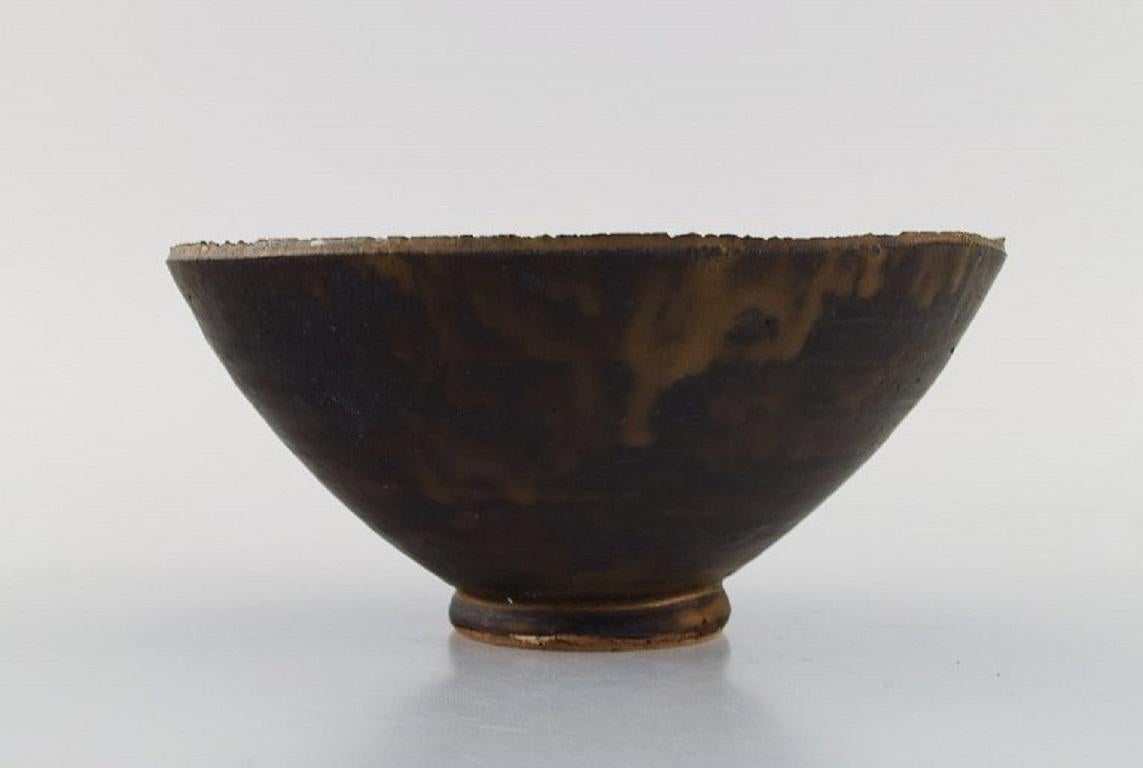XXIe siècle et contemporain Eli Keller, Suède, bol unique en grès émaillé, style japonais en vente