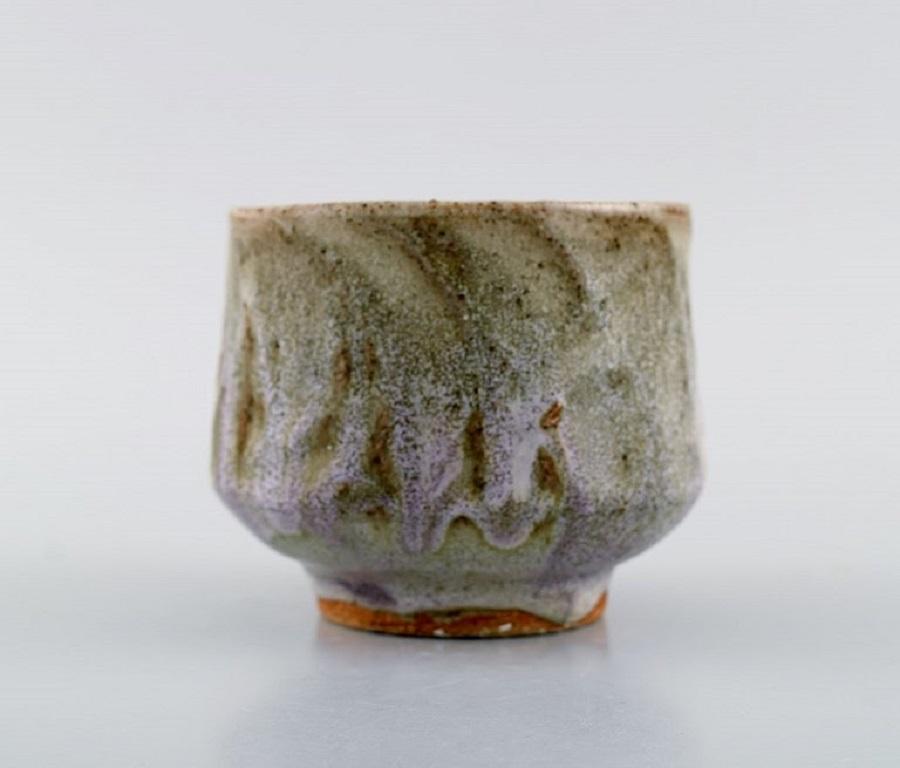 Eli Keller (b. 1942), Sweden. Unique cup in glazed stoneware. Japanese style. 21st Century.
Measures: 10 x 8.5 cm.
In excellent condition.
Signed.
