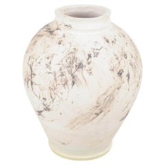 Eli Keller, Germany. Stoneware vase with light glaze and marbled decoration.