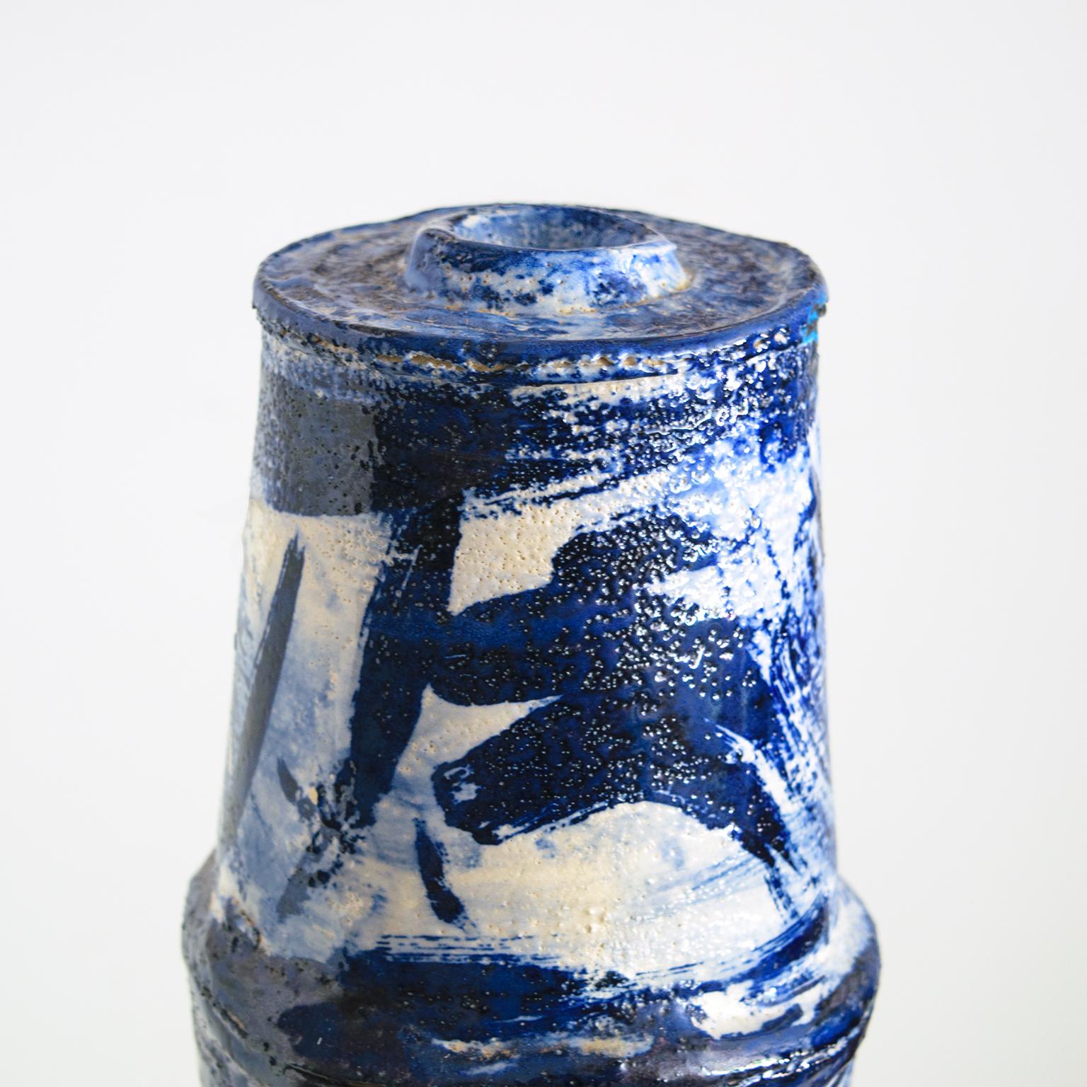 Contemporary Eli Keller, Scandinavian Modern, Unique Studio Vase Inspired by Bamboo For Sale