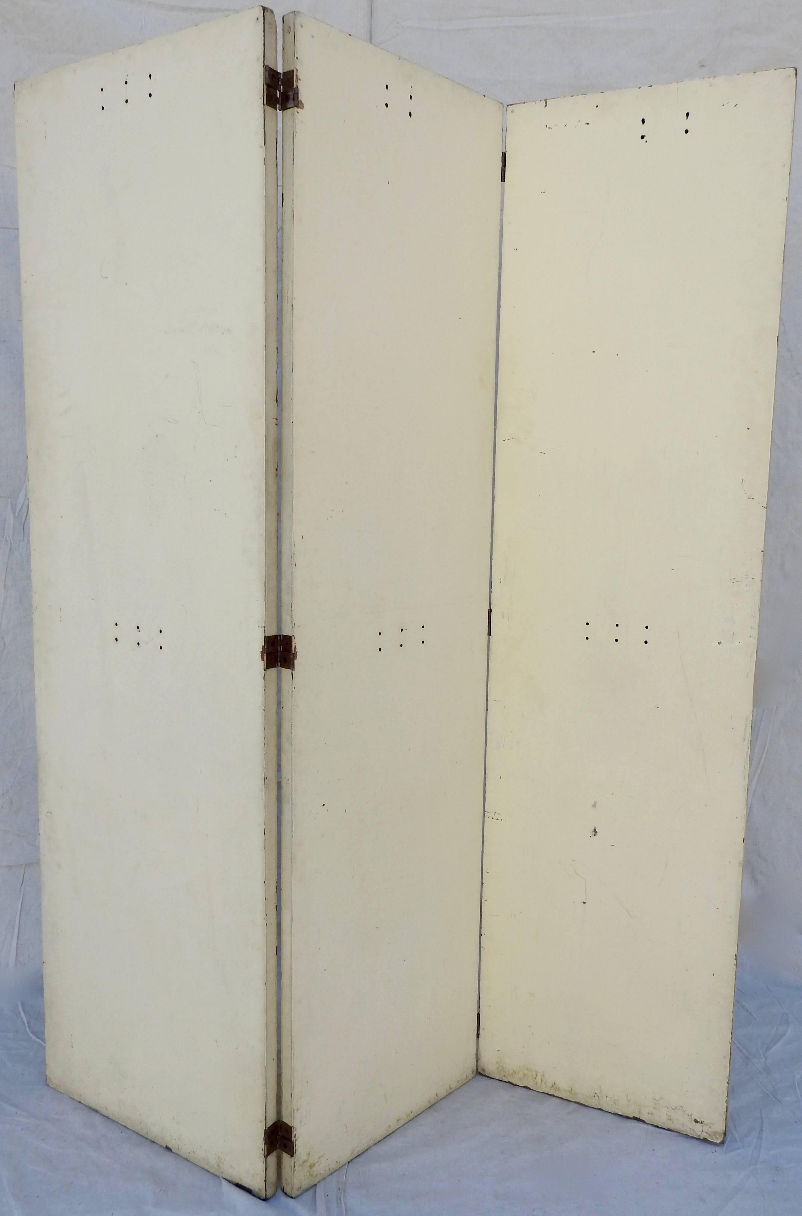 Eli Terry Clockmaker HandPainted Room Divider with Horse Scene at