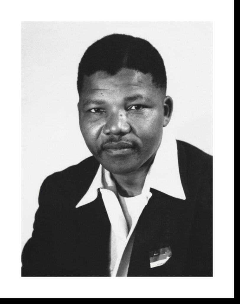 Eli Weinberg Black and White Photograph - Nelson Mandela Classical Portrait